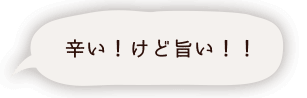 辛い！けど旨い！！